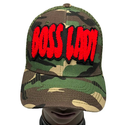 Boss Lady Hat, Camouflage Print Trucker Hat with Mesh Back - Reanna’s Closet 2