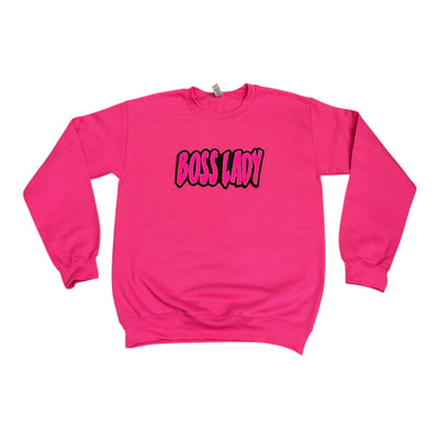 Boss Lady Sweatshirt Hot Pink