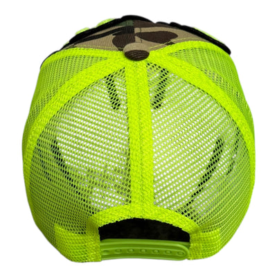 Pretty Hat Trucker Hat Camouflage Neon Yellow Style