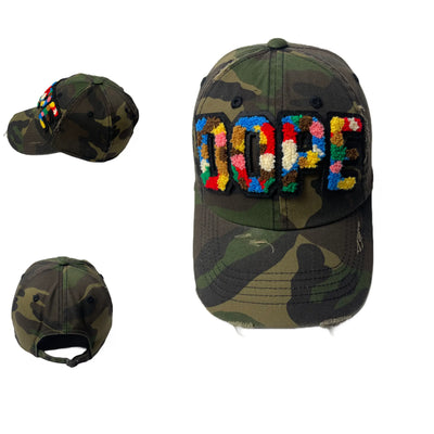 Camo Dope Hat, Camouflage Print Distressed Dad Hat - Reanna’s Closet 2