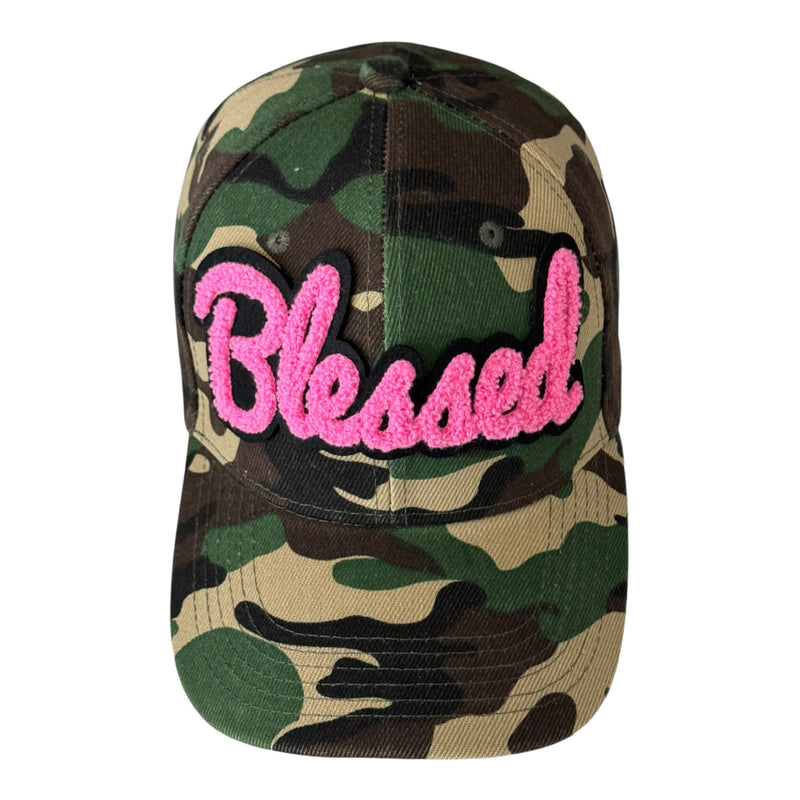 Camouflage cap with pink &