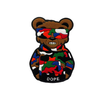 Chenille Camo Bear with Gold Teeth Patch, Sew on Patch Reanna’s Closet 2®