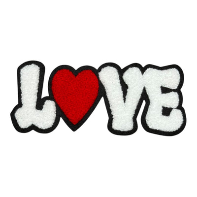 Love patch on white background 