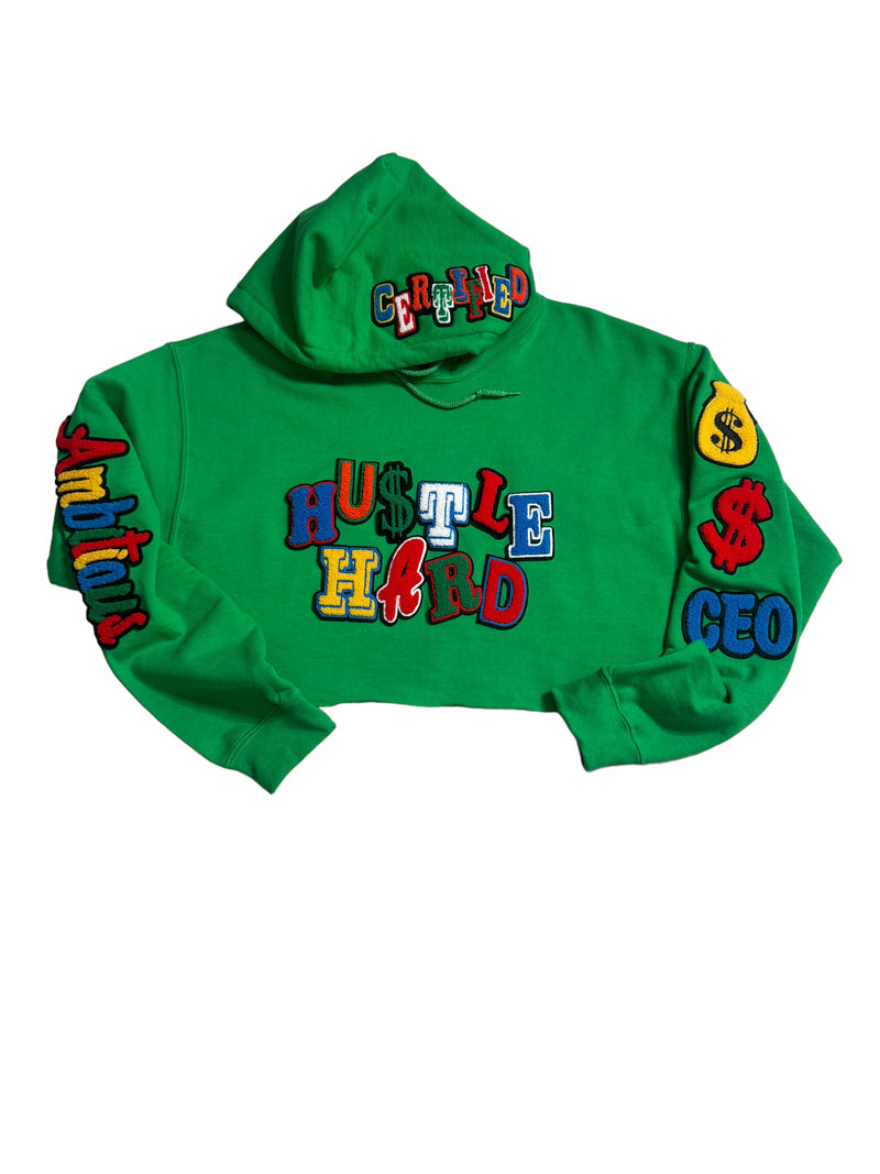 Cropped Hustle Hard Hoodie