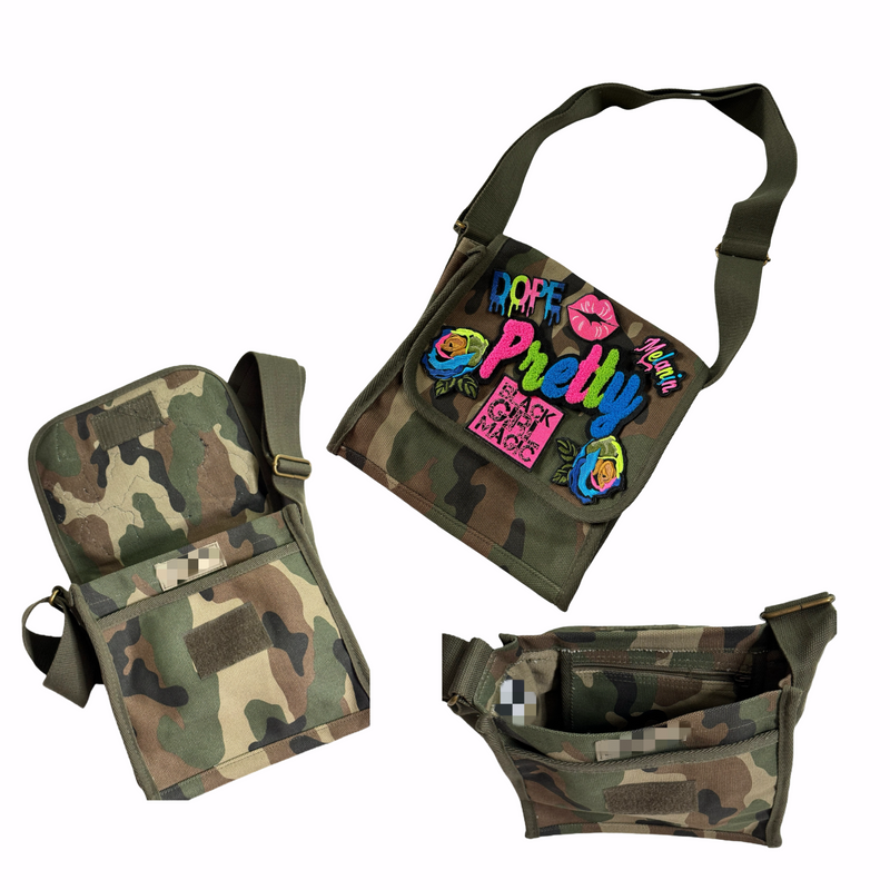 Pretty Crossbody Bag (Neon/Camouflage) Please Allow 2 Weeks for Processing