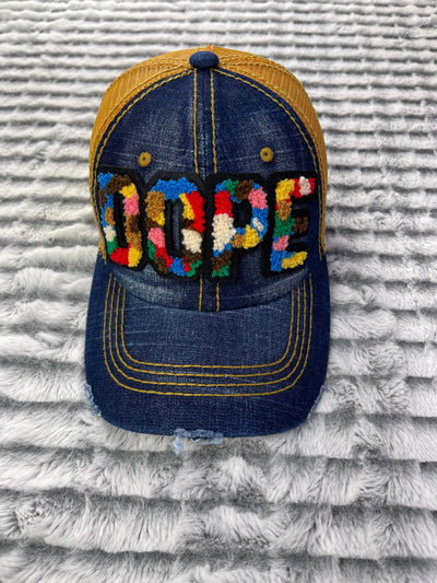 Dope Hat, Distressed Trucker Hat with Mesh Back - Reanna’s Closet 2