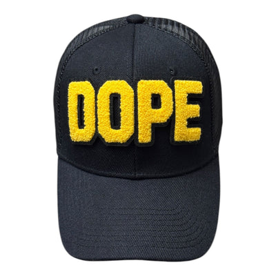 Dope Trucker Hat (Black/Gold)