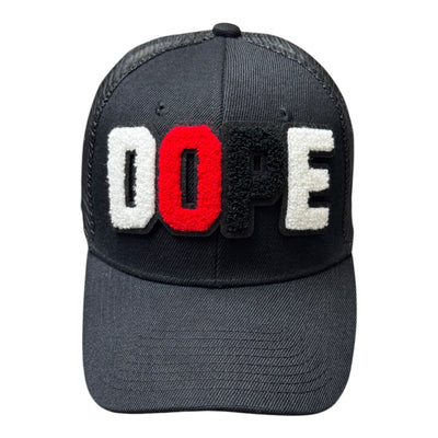 Dope Trucker Hat (Black/Red/White)