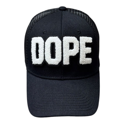 Dope Trucker Hat (Black/White