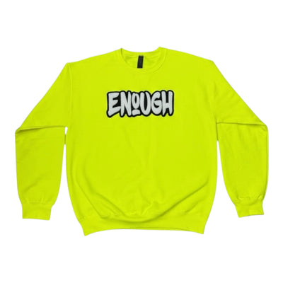 Enough Sweatshirt in Neon Yellow