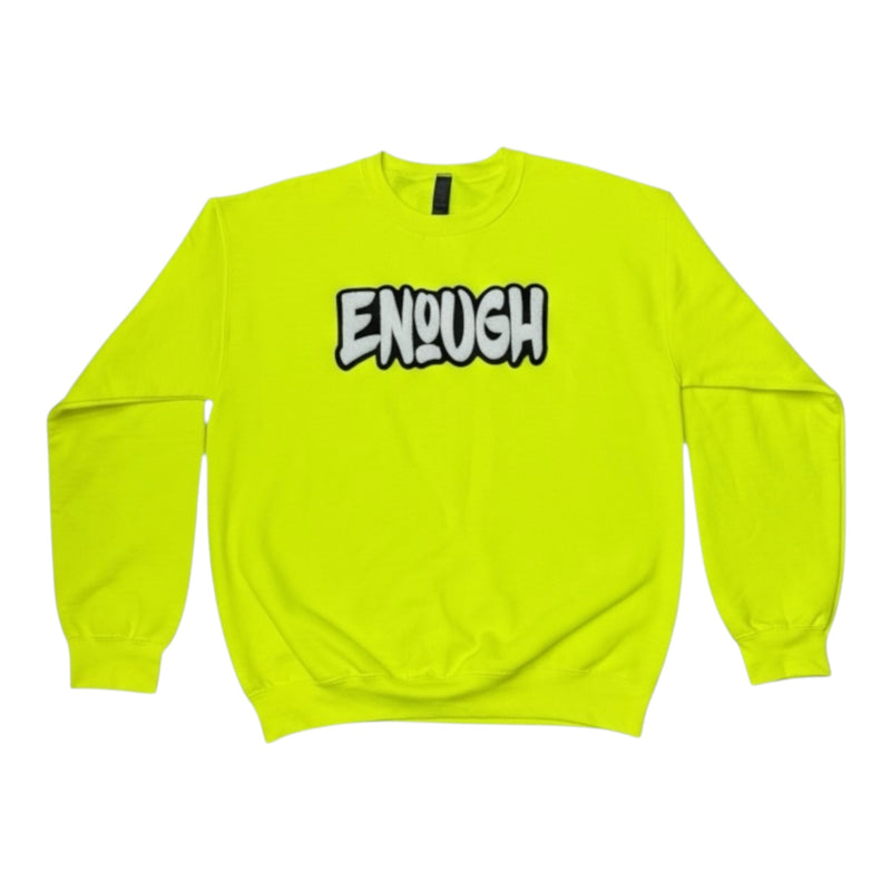 Enough Sweatshirt in Neon Yellow