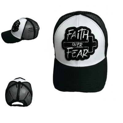 Faith over Fear Hat, Trucker Hat with Mesh Back - Reanna’s Closet 2