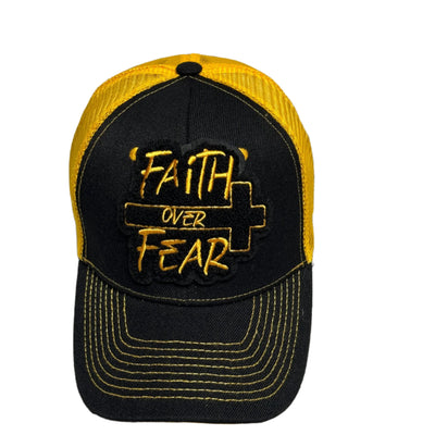 Faith over Fear Hat, Trucker Hat with Mesh Back Reanna’s Closet 2
