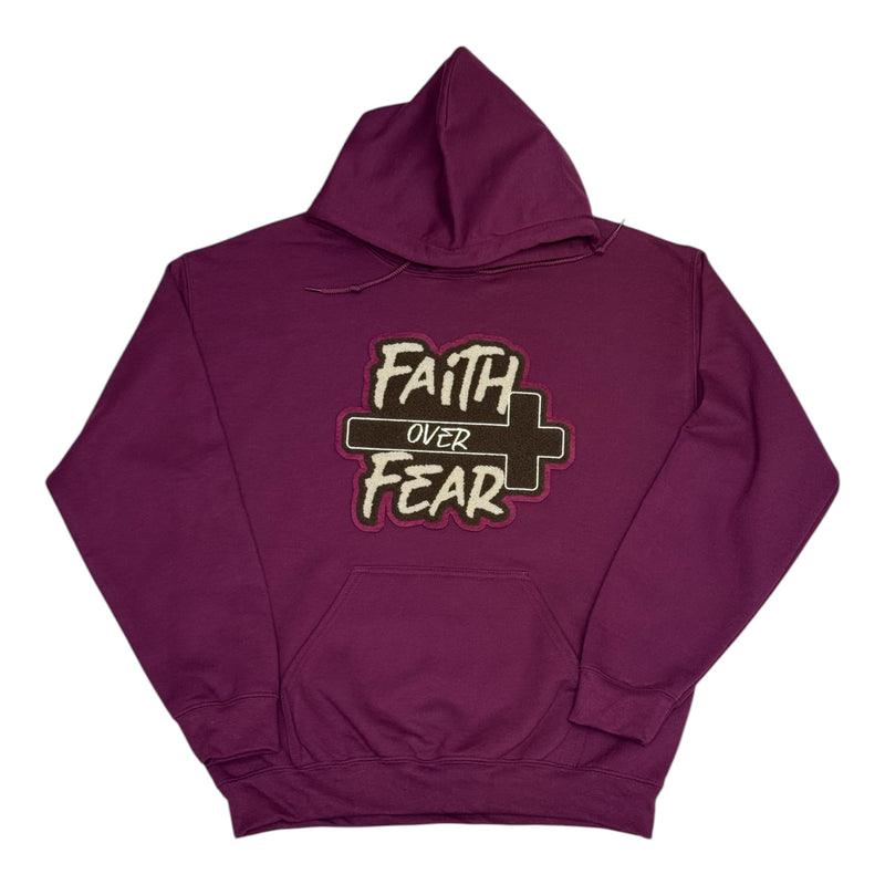 Faith Over Fear Hoodie (Brown/Cream/Maroon)