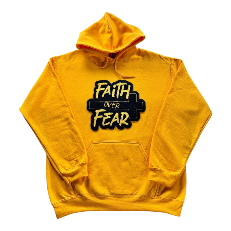 Faith Over Fear Hoodie Gold