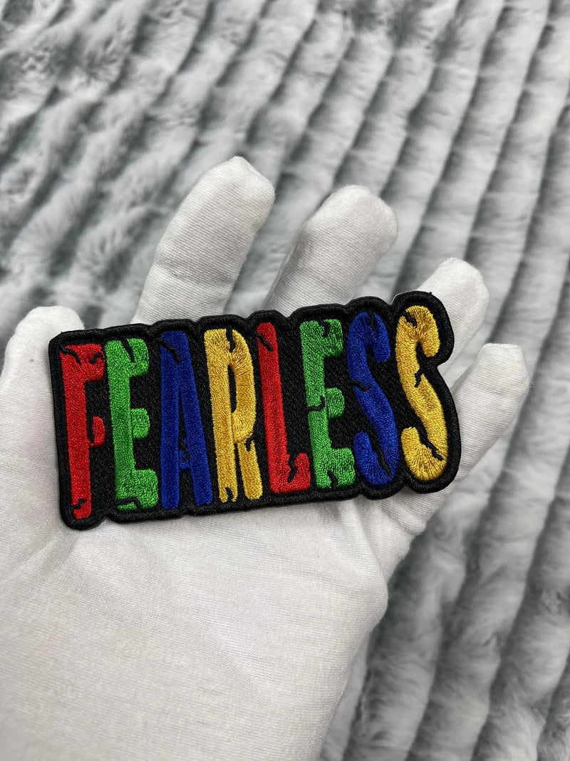 Fearless Sayings Iron on Sew on Patches Set of 4 by Ivamis Patches