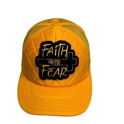 Faith over Fear Hat, Quilted/Foam Trucker Hat - Reanna’s Closet 2