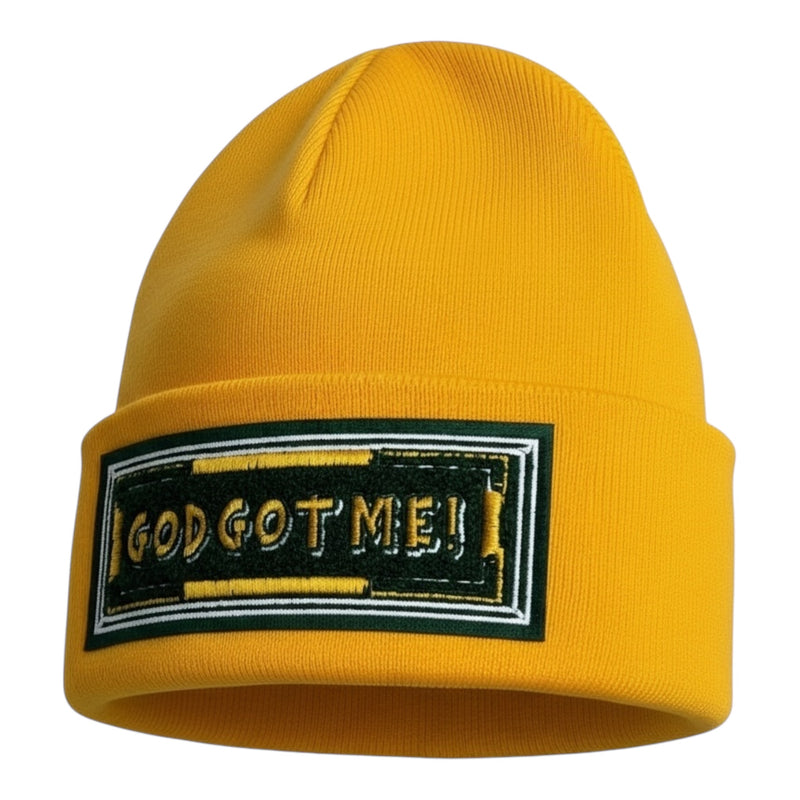 Yellow beanie with &