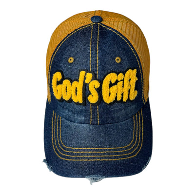 God’s Gift Hat, Distressed Trucker Hat with Mesh Back Reanna’s Closet 2