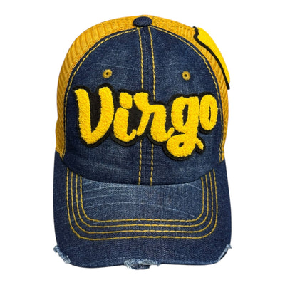 Gold and Denim Virgo Trucker Hat