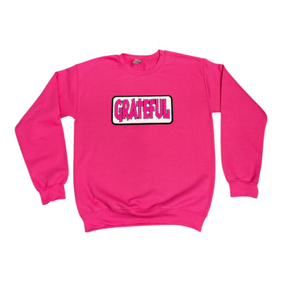 Grateful Sweatshirt Hot Pink