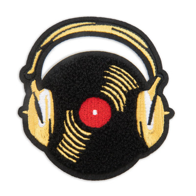 4” Chenille Record/Headphones Patch, Sew on Patch - Reanna’s Closet 2