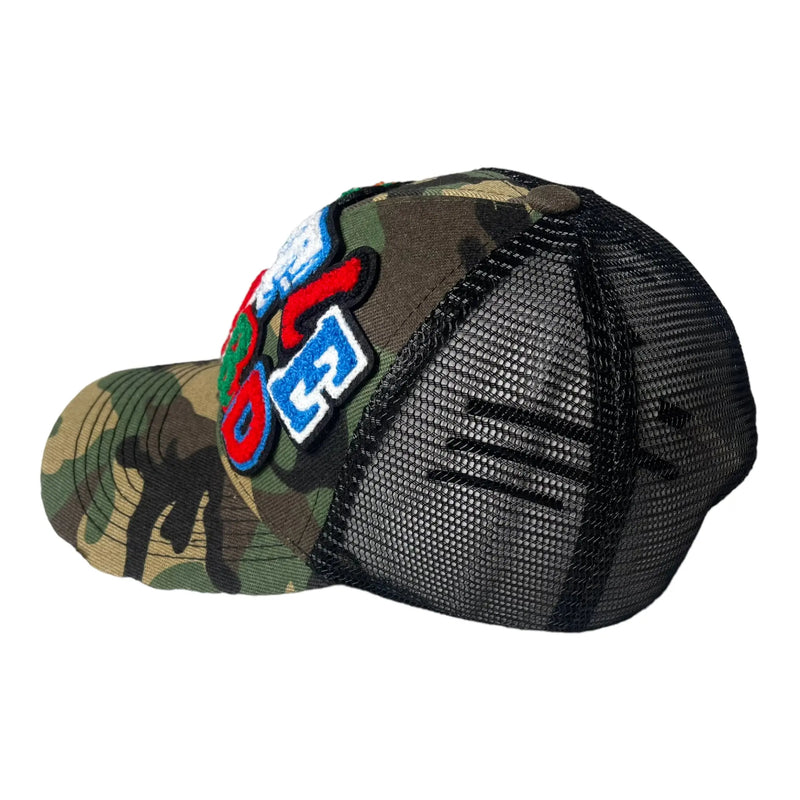 Hustle Hard Hat, Camouflage Print Trucker Hat with Mesh Back Reanna’s Closet 2