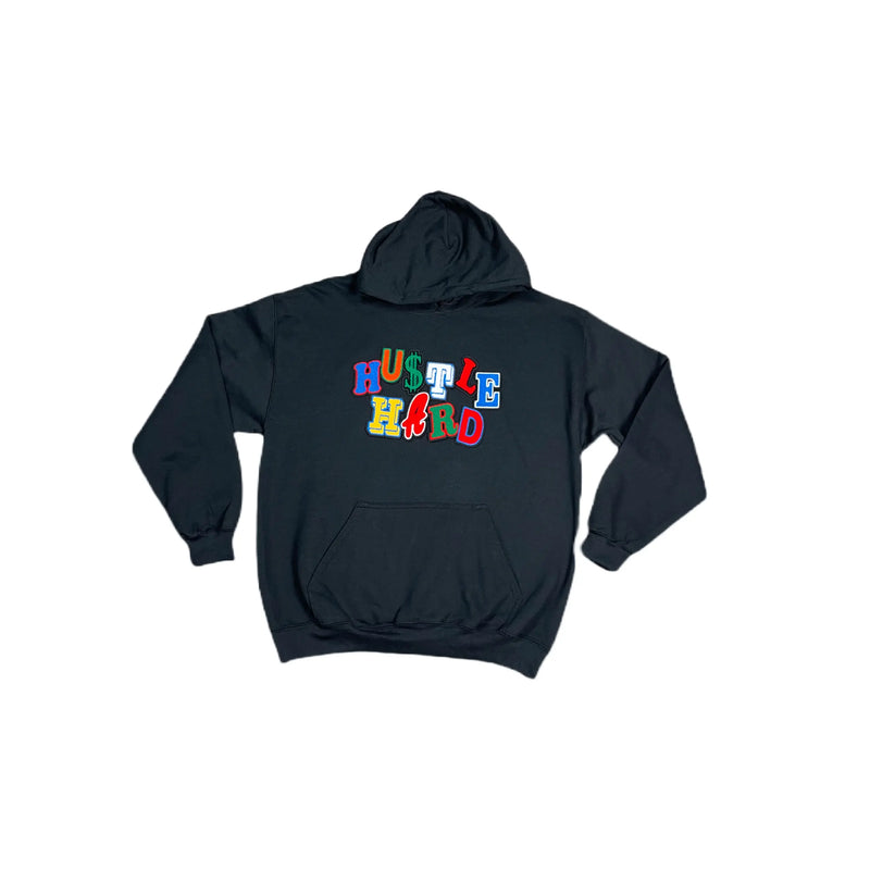 Hustle Hard Hoodie Black