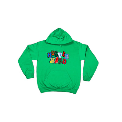 Hustle Hard Hoodie Green