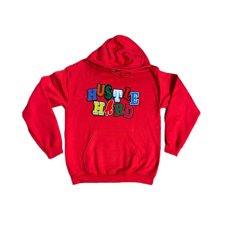 Hustle Hard Hoodie Red