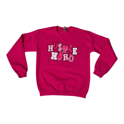 Hustle Hard Sweatshirt Pink/Muli