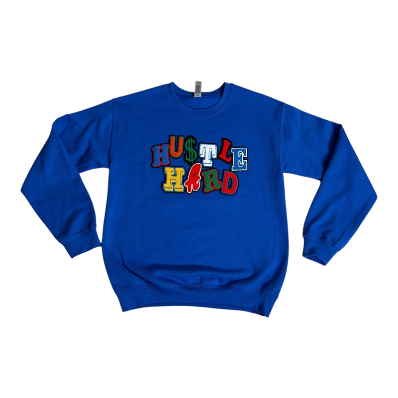 Hustle Hard Sweatshirt Royal Blue