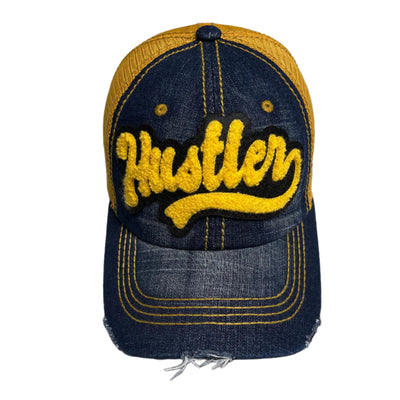 Hustler Hat, Distressed Trucker Hat with Mesh Back - Reanna’s Closet 2
