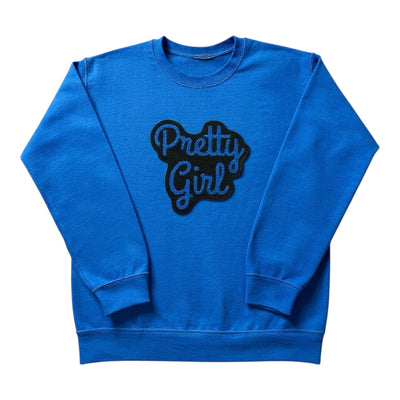 Royal Blue Black Pretty Girl Sweatshirt