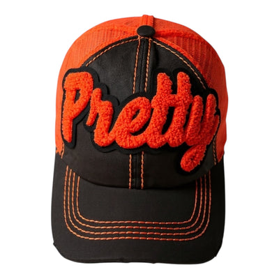 Safety Orange Pretty Trucker Hat 