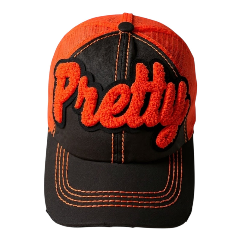 Safety Orange Pretty Trucker Hat 