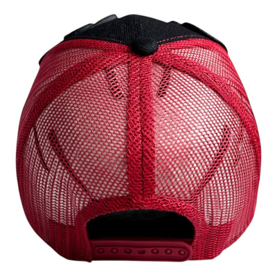 Pretty Trucker Hat Black Red Stylish Snapback for All