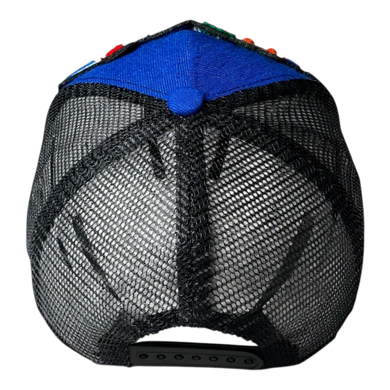 Hustle Hard Trucker (Royal Blue/Black) Mesh Back Hat
