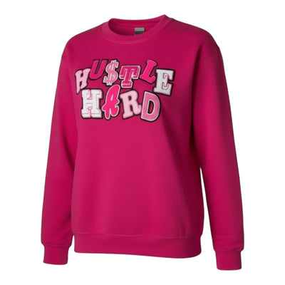 Hustle Hard Sweatshirt Pink Multi Unisex