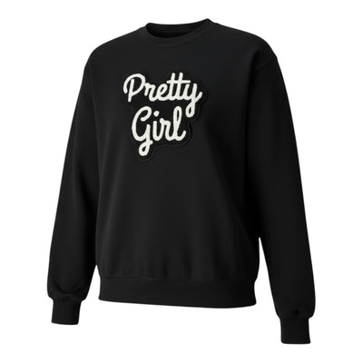 Pretty Girl Sweatshirt (White/Black) for Trendy Style