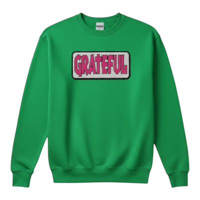 Grateful Sweatshirt (Hot Pink/Green) for Comfort and Style