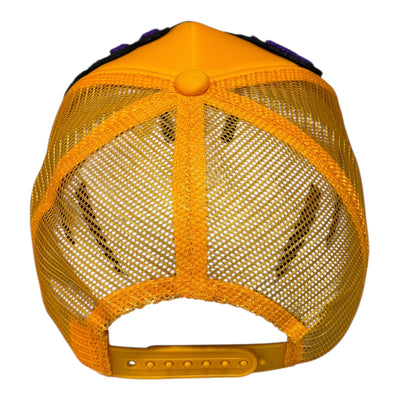Pretty Foam Trucker Hat Gold Purple