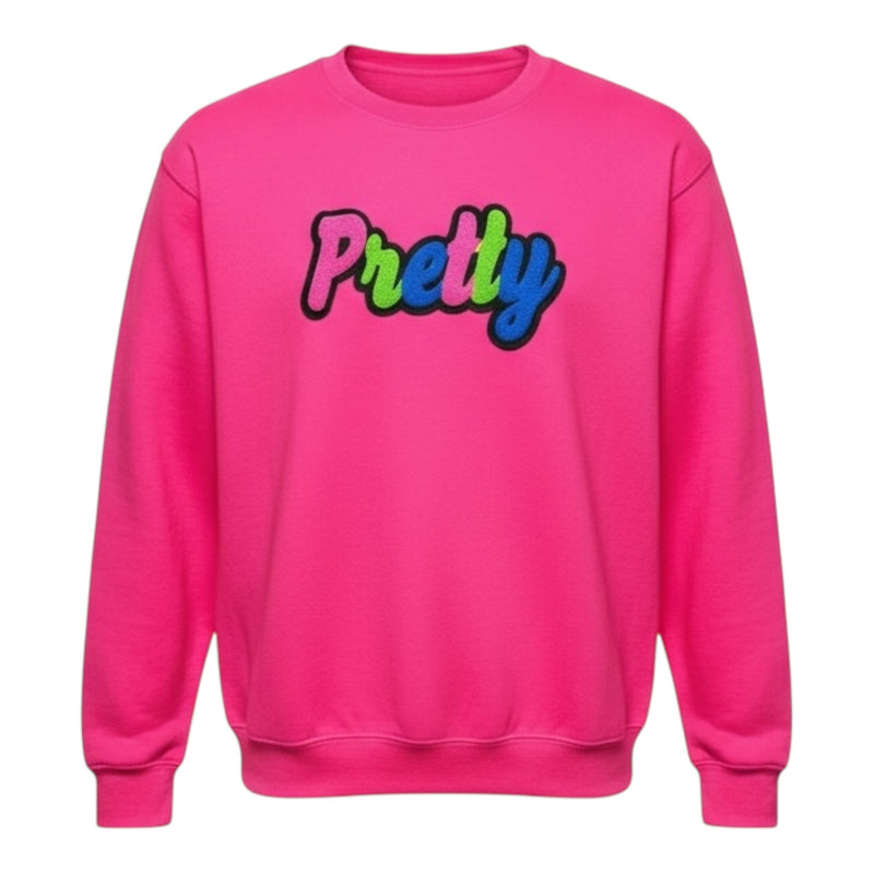 Pretty Sweatshirt in Pink Green Blue for Stylish Comfort