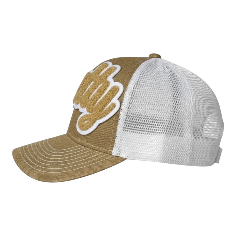 Pretty Trucker Hat (Tan/White) for Stylish Everyday Wear