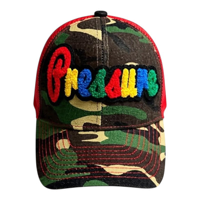 Pressure Trucker Hat Camouflage Red Multi Stylish Adjustable Fit