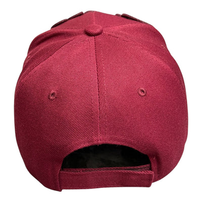 Pretty Baseball Cap Burgundy Cream for Stylish Look