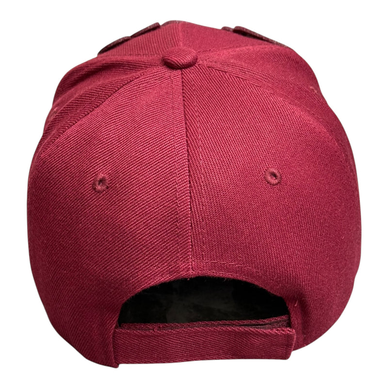 Pretty Baseball Cap Burgundy Cream for Stylish Look