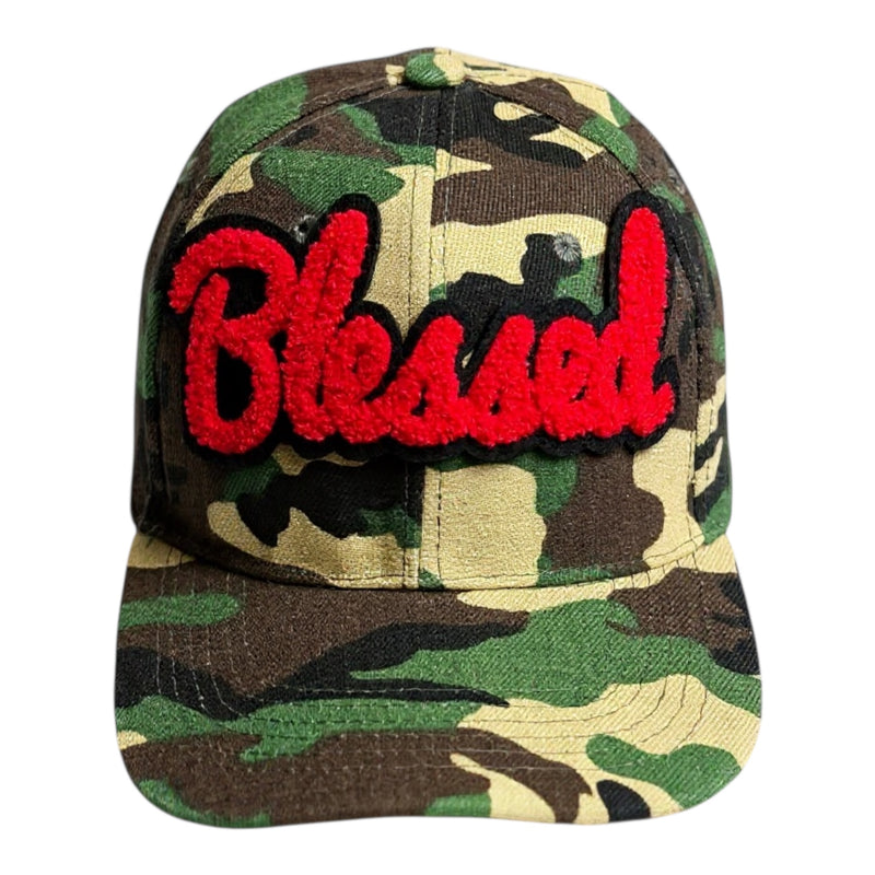 Camouflage Blessed Baseball Cap in Red