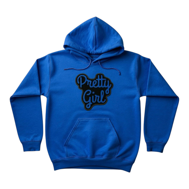 Pretty Girl Hoodie Royal Blue Black