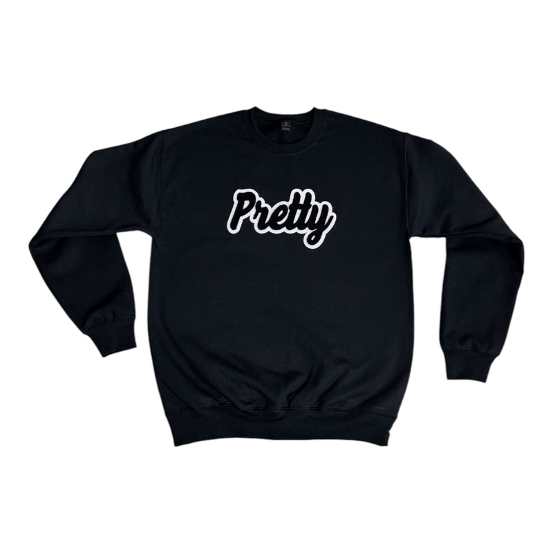 Pretty Sweatshirt (Black/White) - Please Allow 2 Weeks for Processing